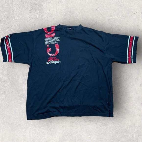 Fubu Jeans Men’s Size 2XL XXL Black Short Sleeve Graphic‎ Crew Neck Tee - Picture 1 of 13